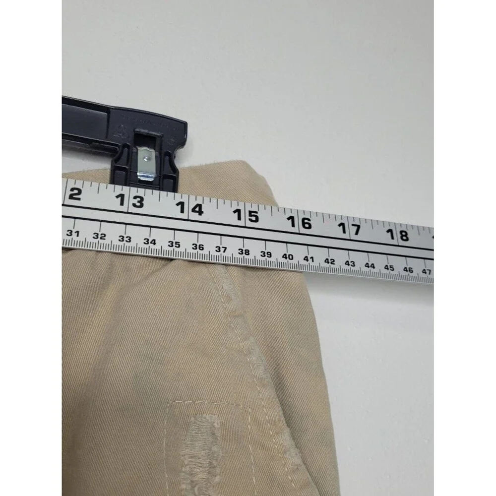 Y2k Abercrombie and Fitch tan rolled cuff preppy distressed shorts size 6 FLAW